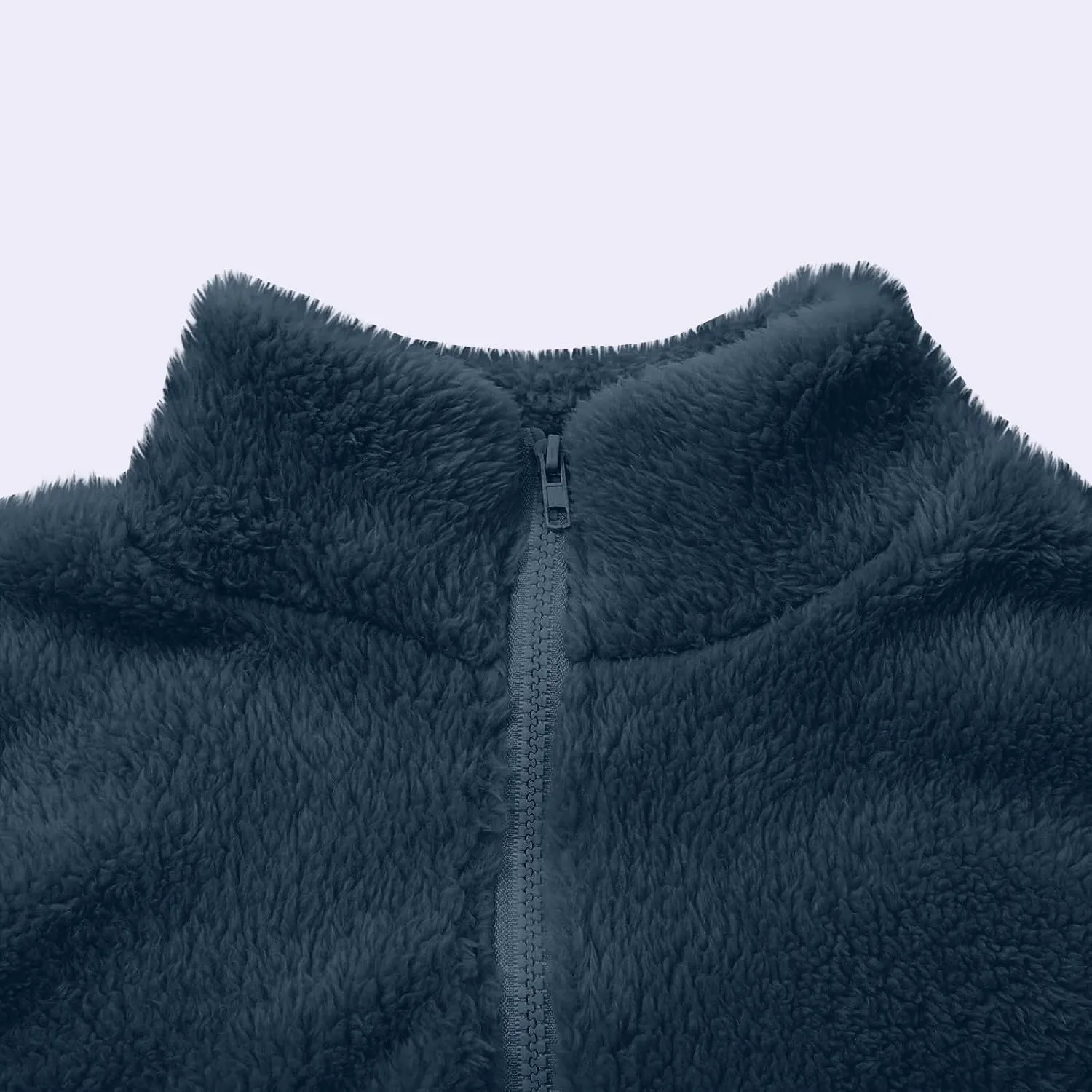 2024 Womens Winter Coats Long Sleeve High Collar Zip up Casual Comfy Warm Plush Loose Jackets with Pockets