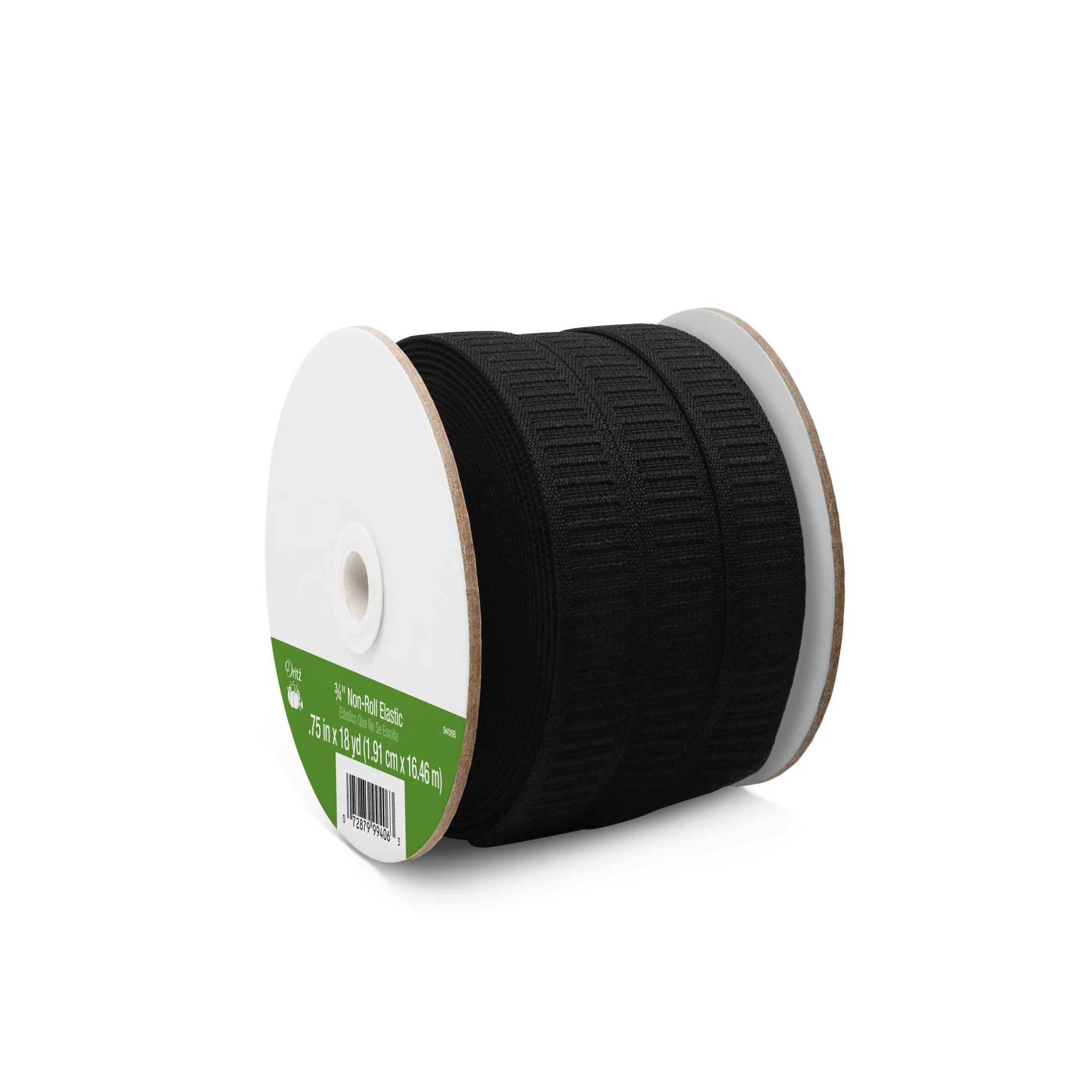 3/4" Non-Roll Elastic, Black