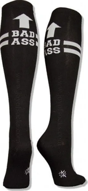 Black Bad Ass Knee High Socks (Women's)