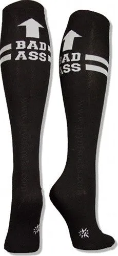 Black Bad Ass Knee High Socks (Women's)