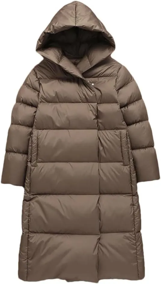 Haitpant Winter Down Coat Women Light Long Puffer Jacket Female Cusual Warm Thickening Parkas With Hood Overcoat