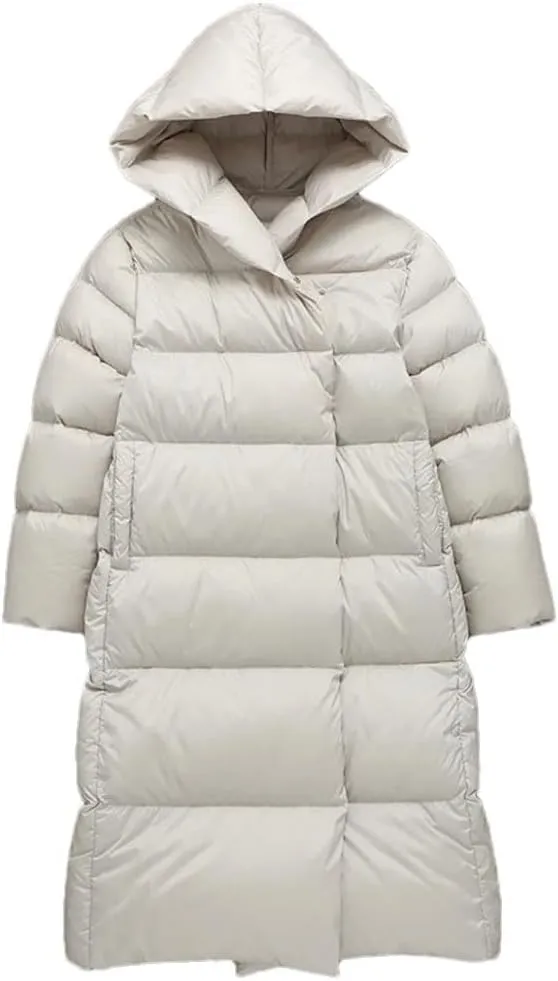 Haitpant Winter Down Coat Women Light Long Puffer Jacket Female Cusual Warm Thickening Parkas With Hood Overcoat