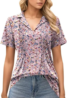 Oversized Hoodie,Women's Summer Tops Tie Dye Short Sleeved Shirt V Neck T Shirt Casual Loose Shirt