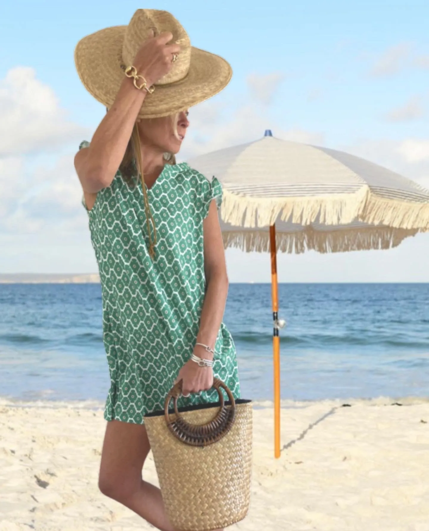 Rattan Woven Handle 2022 Summer Bag