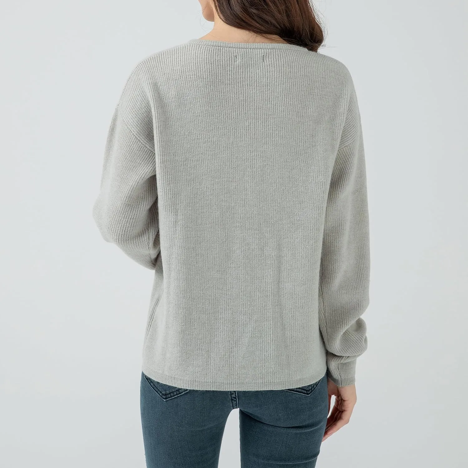 Simple&Opulence Women’s Cardigan Button Down Crew Neck Sweater Open Front Long Sleeve Lightweight Knitted Sweaters