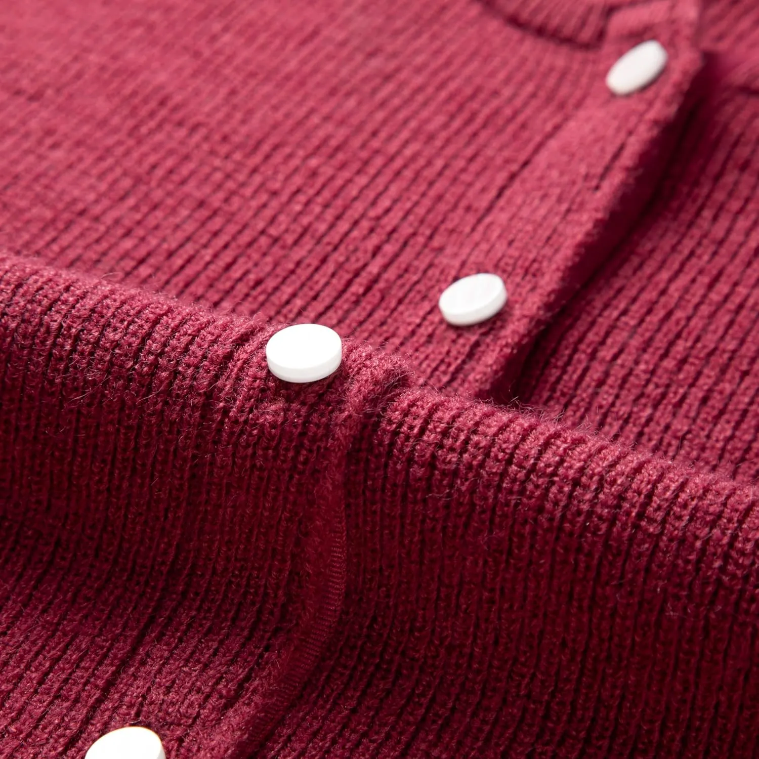 Simple&Opulence Women’s Cardigan Button Down Crew Neck Sweater Open Front Long Sleeve Lightweight Knitted Sweaters