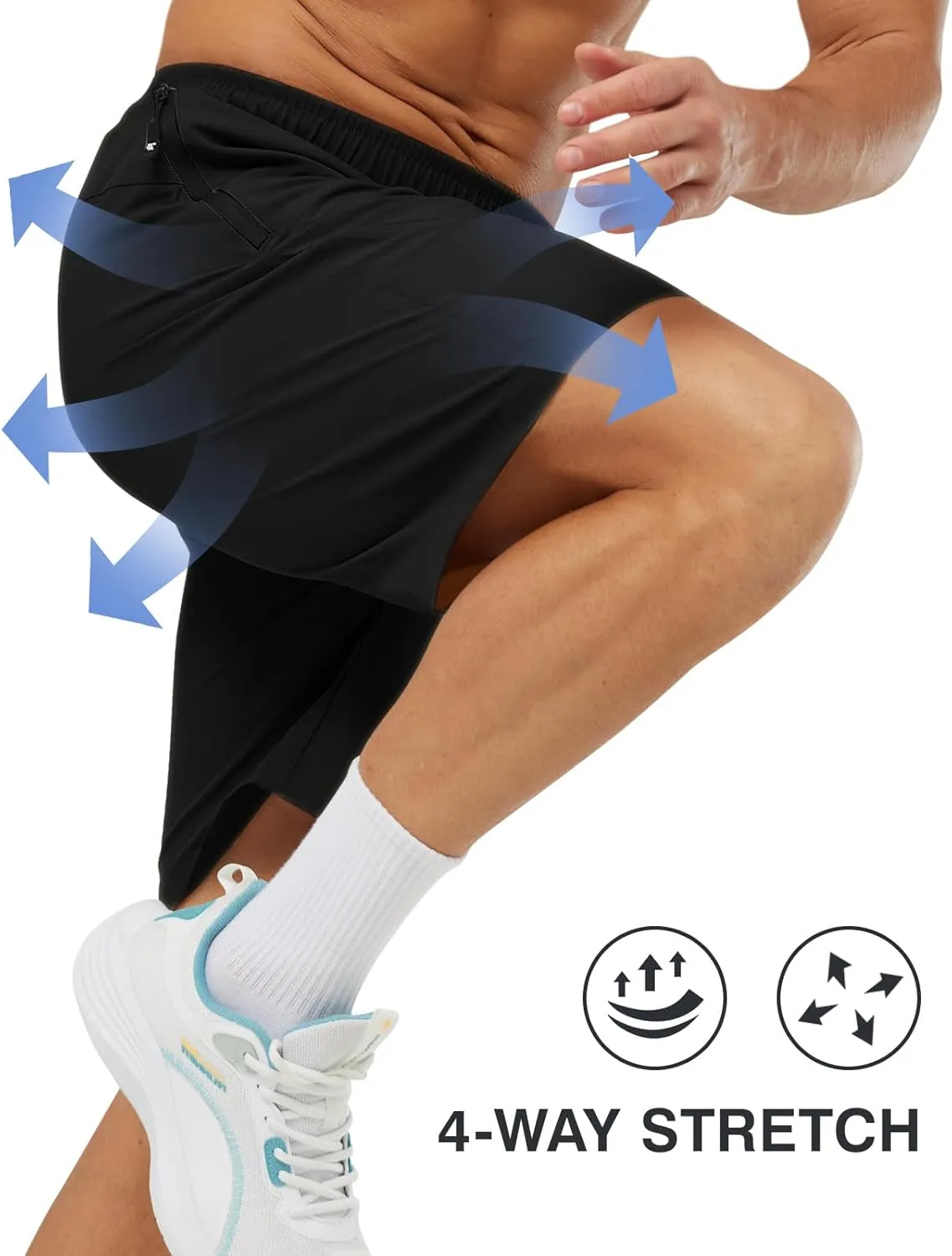 TBMPOY Men's Hiking Shorts Lightweight Outdoor Sports Shorts 7" Quick Dry Athletic Running Gym Shorts with Zipper Pockets