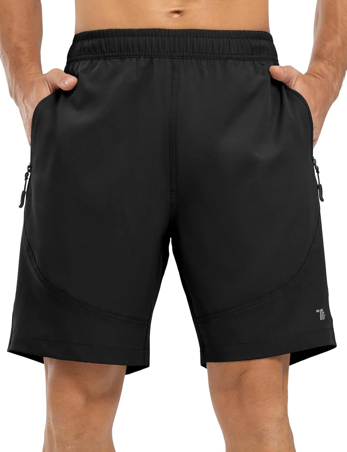 TBMPOY Men's Hiking Shorts Lightweight Outdoor Sports Shorts 7" Quick Dry Athletic Running Gym Shorts with Zipper Pockets