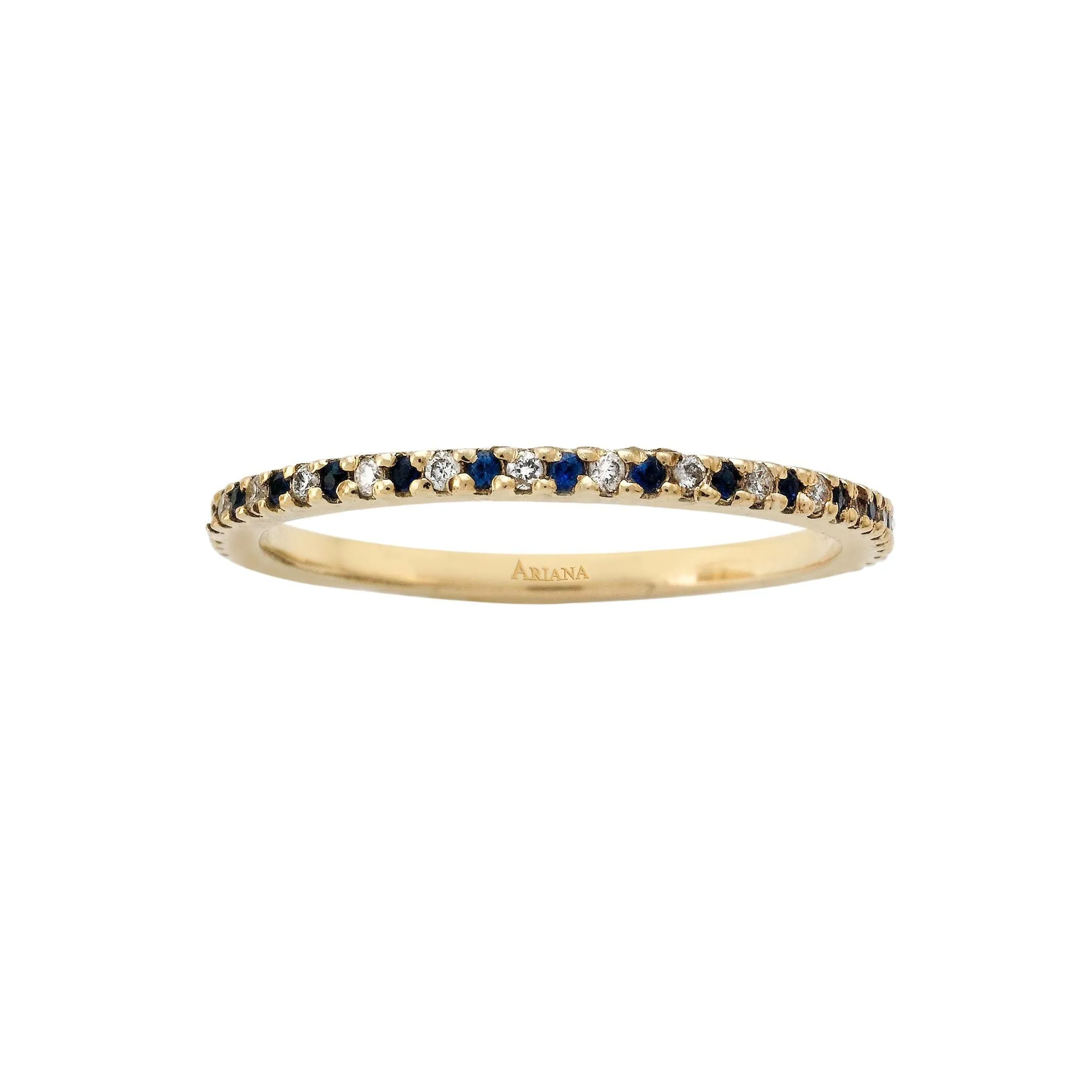 Thin Diamond & Sapphire Eternity Ring