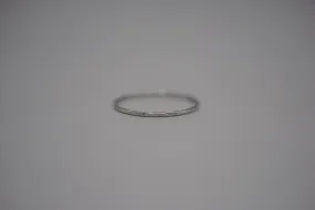 Thin Rhodium Stacker Ring