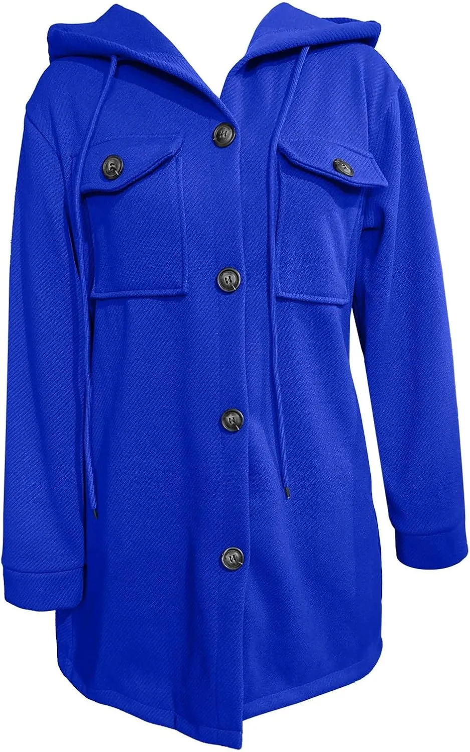 Winter Coats for Women Thick Wool Trench Coat Long Double Breasted Pea Coat Lapel Open Front Jacket with Pockets