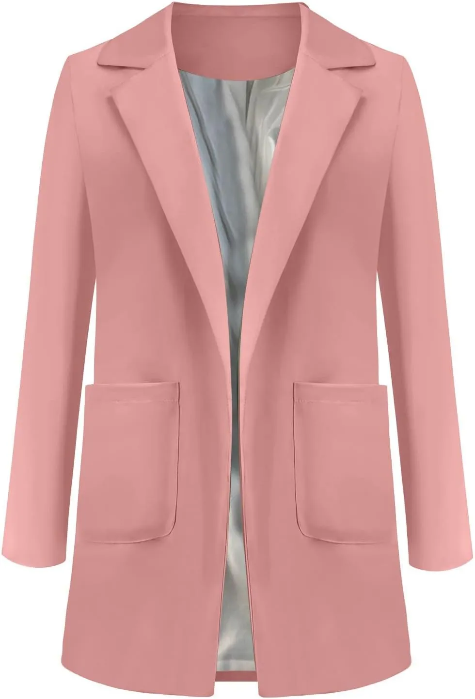 Women Blazers Windproof Coat Trench Coat Autumn Spring Coat Blouse Jacket Turndown Collar Long Sleeve Outwear