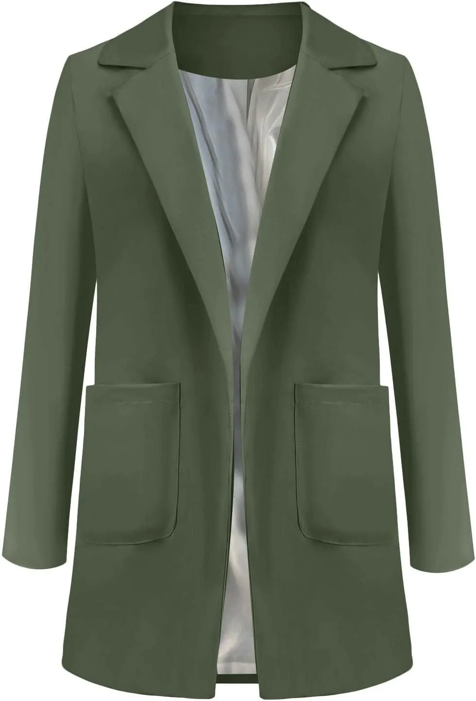 Women Blazers Windproof Coat Trench Coat Autumn Spring Coat Blouse Jacket Turndown Collar Long Sleeve Outwear