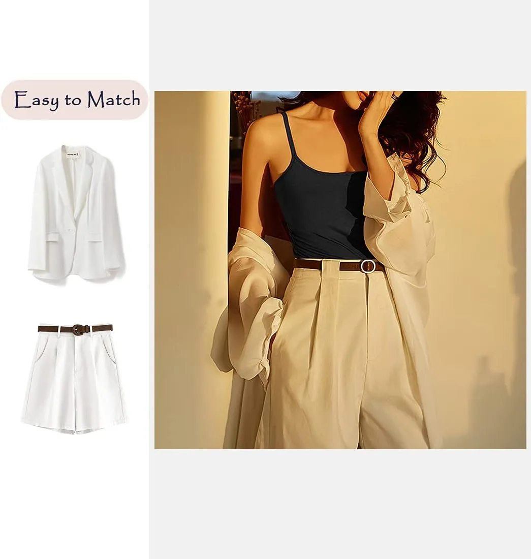 Women Camisole with Built in Bra, Adjustable Spaghetti Strap Cami Tanks Basic Padded Layering Yoga Top