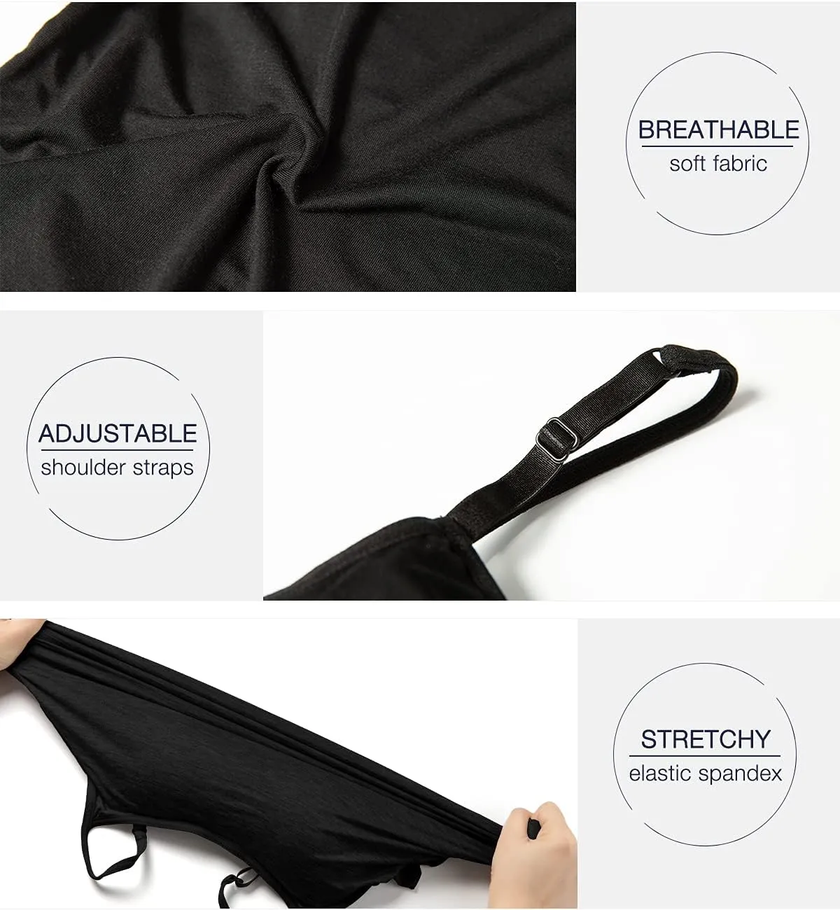 Women Camisole with Built in Bra, Adjustable Spaghetti Strap Cami Tanks Basic Padded Layering Yoga Top