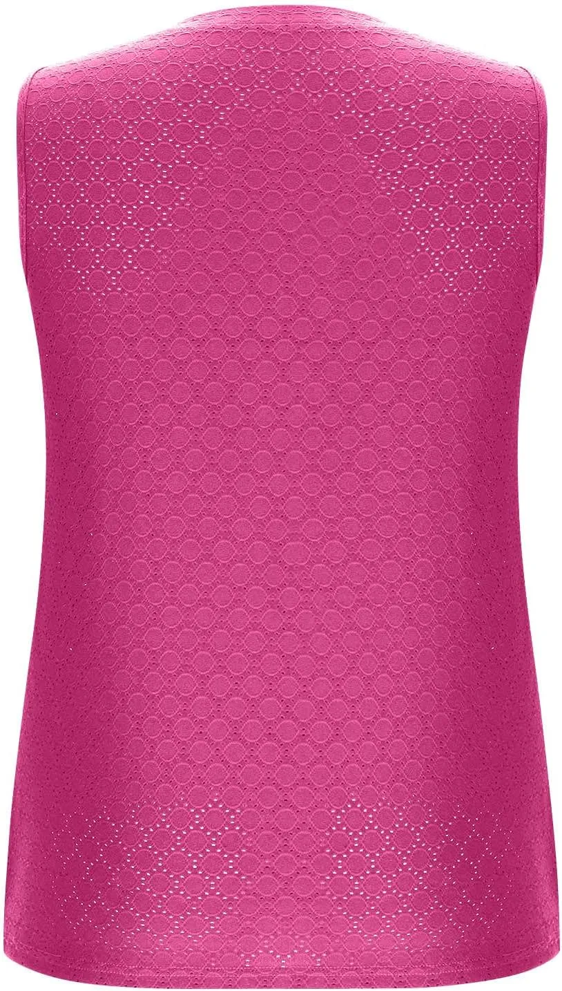 Womens Tank Tops Lightweight Hollow Out Quick Dry Eyelet Tanks Trendy Workout Sports Running Shirts for Vacation