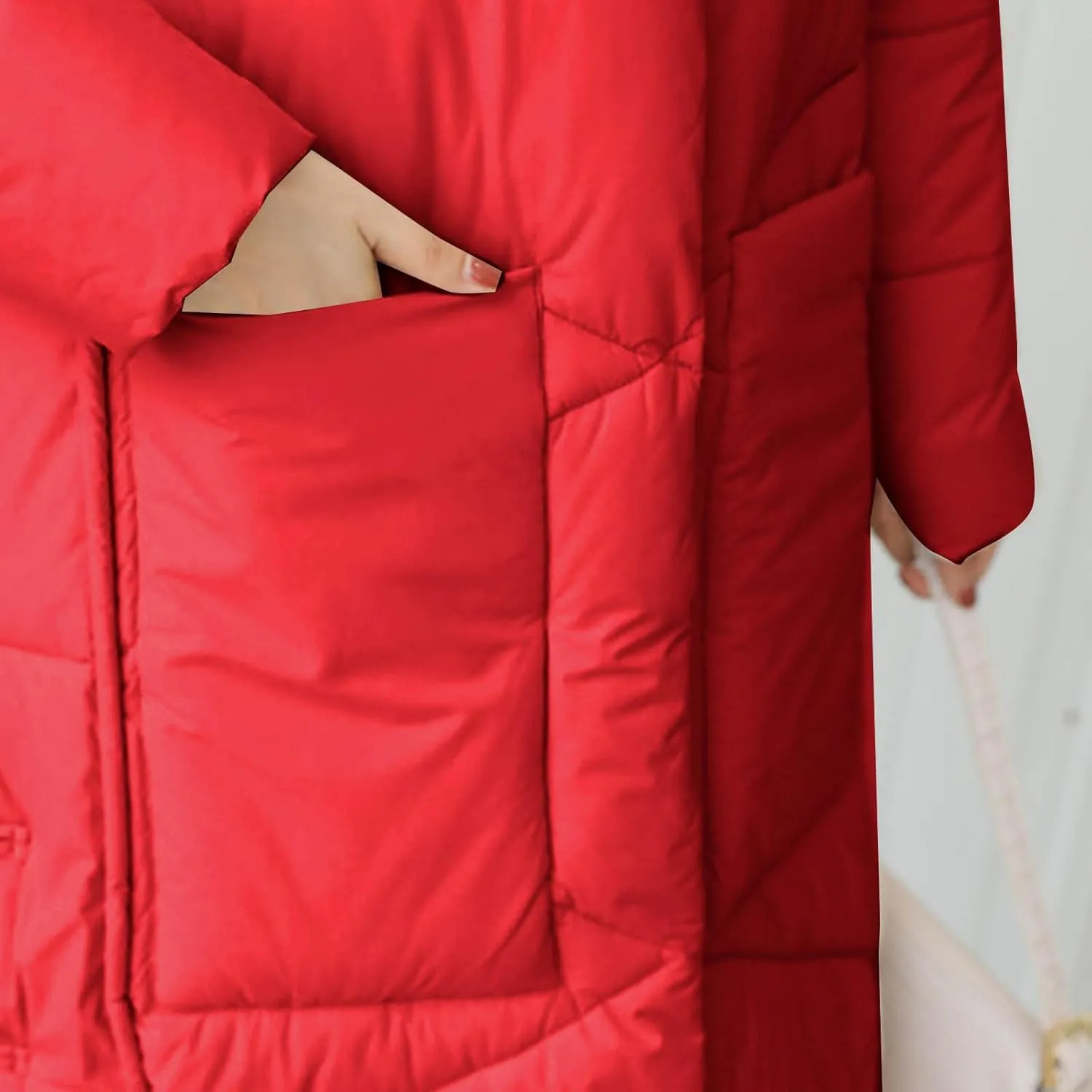 Women's Winter Thicken Puffer Coat Warm Snow Jacket with Hood Simple Classic Down Coats Parka Casual Work Clothes