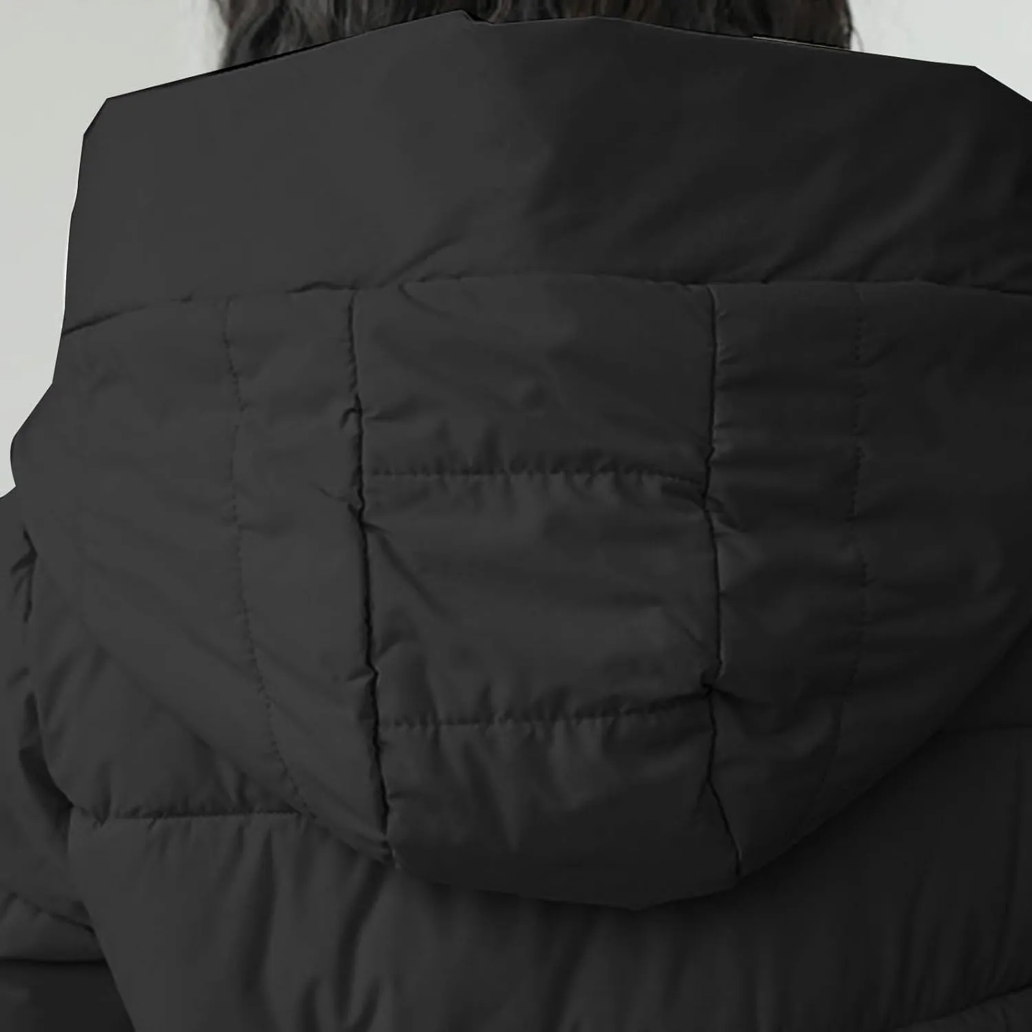 Women's Winter Thicken Puffer Coat Warm Snow Jacket with Hood Simple Classic Down Coats Parka Casual Work Clothes